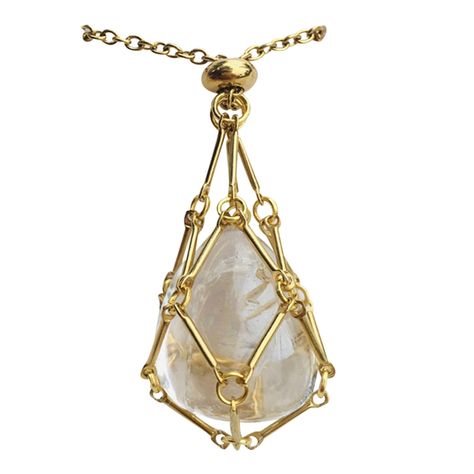 PRICES MAY VARY. 【Crystal Stone Holder Necklace Silver/Gold】This sleek mesh holder keeps your precious gems secure and accessible, allowing you to embrace their energy wherever you wander. Change your crystals every day depending on your mood. 【Crystal Stone Chain Mesh Pendant】This Empty Stone Holder is Interchangeable so you can push the knot above the stone and place different ones similar to their size. 【Crystal Holder Necklace Cage Gold】Sturdy stainless cage, tightly fixed, not easy to break Caged Necklace, Crystal Holder, Go Your Own Way, Crystal Necklace Pendant, Crystal Collection, Precious Gems, Stones And Crystals, Crystal Necklace, Silver Necklaces