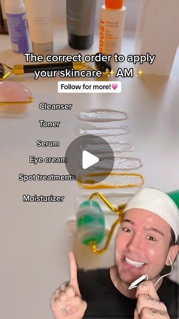 Matt Randon �🧩 on Instagram: "CORRECT ORDER TO APPLY SKINCARE!😱 (follow for more!💗)

#skincarecommunity #skincarejunkie #skincareaddict #skincarereview #skincareproduct #skincareroutines #skincarelover #skincareessentials" Matt Randon, Order To Apply Skincare, Apply Skincare, Skin Care Order, Skincare Review, Cleanser And Toner, Design Kitchen, Skin Care Essentials, Eye Cream