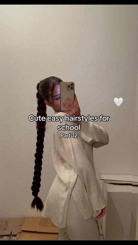 hairstyles Cute Easy Hairstyles For School, Pretty Hairstyles For School, Hairstyles For Back To School, High Pigtails, Quick Hairstyles For School, Quick Curly Hairstyles, Cute Easy Hairstyles, Cool Hair Designs, Poofy Hair