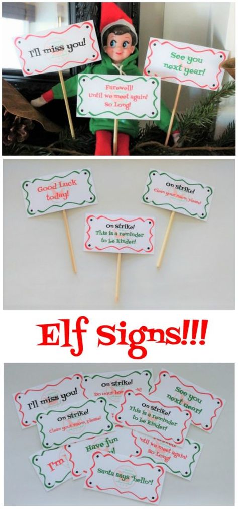 16 Printable Elf Signs Elf On Strike Printable Free, Elves Arrival, Elf Welcome Back Letter, Elf On Strike, Elf Signs, Elf Welcome Back, Welcome Back Letter, Elf Welcome, Welcome Back Elf