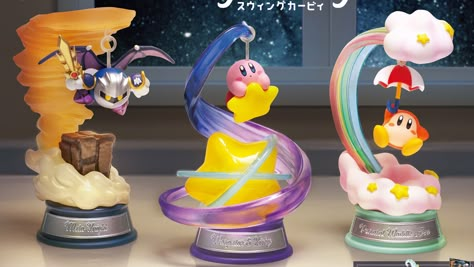 Re-Ment releasing Swing Kirby figure set this April Kirby Clay Figures, Kirby Figurine, Kirby Merchandise, Kirby Figures, Gaming Figures, Kirby Nintendo, Kirby Games, Kirby Stuff, Meta Knight