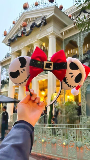 Jack Skellington Mickey Ears, Disneyworld 2024, Christmas Disney Ears, Christmas Mickey Ears, Dr Seuss Costumes, Christmas Lifestyle, Micky Ears, Diy Disney Ears, Diy Mickey Ears