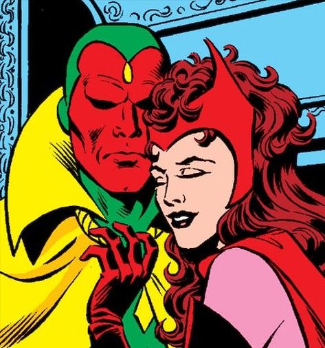 Vision Comic, Scarlet Witch Comic, Marvel Couples, Marvel Characters Art, Scarlet Witch Marvel, Scarlett Witch, Wanda And Vision, Marvel Girls, Marvel Comics Art