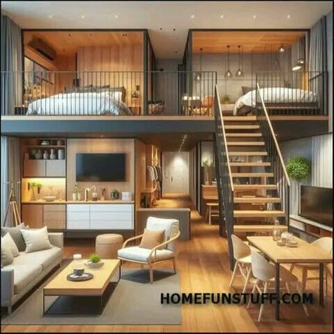 Loft Homes, Loft House Design, Aesthetic Architecture, Small Room Design Bedroom, Loft Interior Design, Modern Small House Design, Tiny House Loft, A Frame House Plans, Loft Interiors