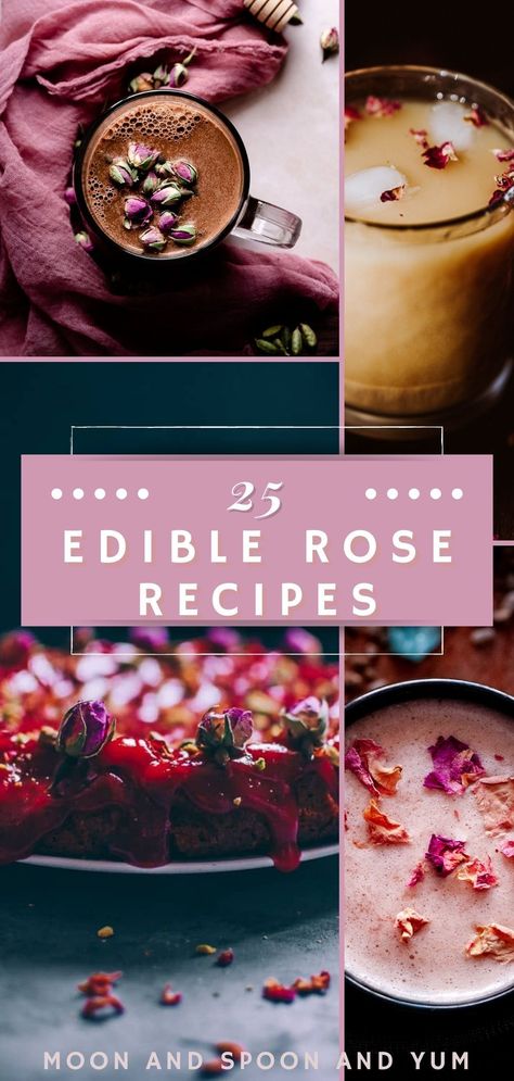 Dried Rose Petal Recipes, Rose Petal Recipes Food, Rose Petal Tea Recipes, How To Use Dried Rose Petals, Rose Petals Recipes, Edible Rose Recipes, Dried Rose Petal Uses, Edible Roses For Cake, Rose Petal Cookies