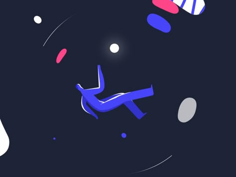 Collision Illustration, Motion Graphics Character Design, Calming Animation, Space Motion Graphics, Motion Design Animation Graphics, Animation Gif Illustration, Behance Gif, Character Animation Gif, Silhouette Animation