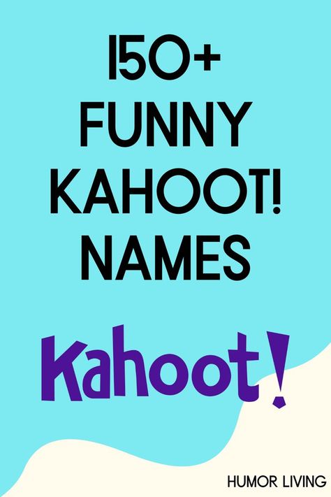 Kahoot! is a learning game that adds fun to education. Make everyone laugh by choosing one of the funniest Kahoot names. Funny Names For Kahoot, Kahoot Names Funny, Kahoot Names Ideas Funny, Funny Kahoot Questions, Kahoot Questions About Yourself, Kahoot Ideas, Funny Kahoot Names, Funny Gamer Names, Kahoot Questions