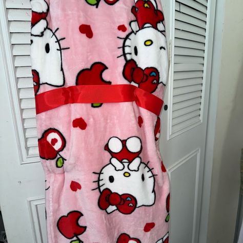 Hello Kitty Throw Blanket , Pink And Red With Cherries , Brand New ! A Throw Blanket ! Valentine Vibes Hello Kitty Throw Blanket, Flower Graduation Cap, Hello Kitty Bedding, Flower Graduation, Valentine Vibes, Hello Kitty Room Decor, Hello Kitty Bedroom, Hello Kitty Bed, Hello Kitty Blanket