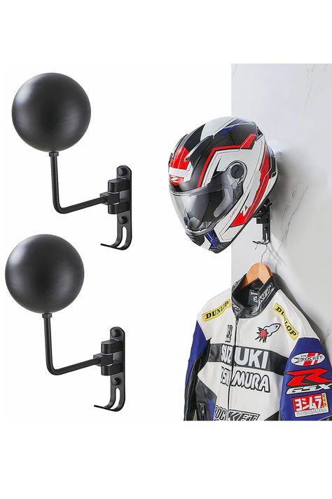 Motorcycle helmet rack, helmet holder wall mount. Helmet Shelf, Diy Motorcycle Helmet Rack, Helmet Holder, Motorcycle Helmet Hanger Diy, Motorcycle Helmet Wall Mount, Skull Helmet Holder, Showroom Display, Helmet Accessories, Motorcycle Outfit