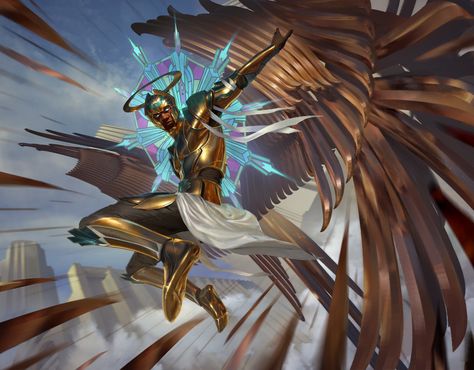 ArtStation - Herald of Vengeance Art Deco City, Magic: The Gathering, Mtg Art, Black Comics, Fantasy Sci Fi, Dnd Art, Arte Fantasy, Fantasy Rpg, Monster Art