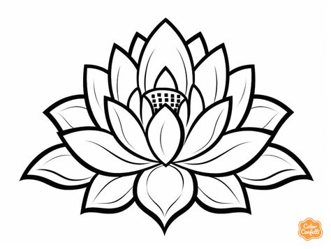 illustration of Lotus flower picture to color Picture To Color, Peaceful Art, Mandala Turtle, Lotus Flower Pictures, Flower Picture, Peace Art, Flower Coloring Pages, Fantasy Fairy, Rangoli Designs