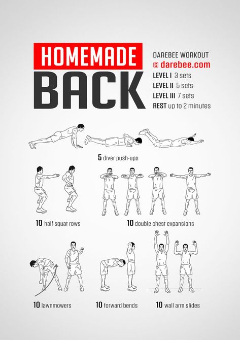 Homemade Back Workout 30 Day Workout Plan, Back Workout Routine, Back Workout At Home, Back And Bicep Workout, Workout Instructions, Army Workout, Back Workout Women, Back Relief, Biceps Workout