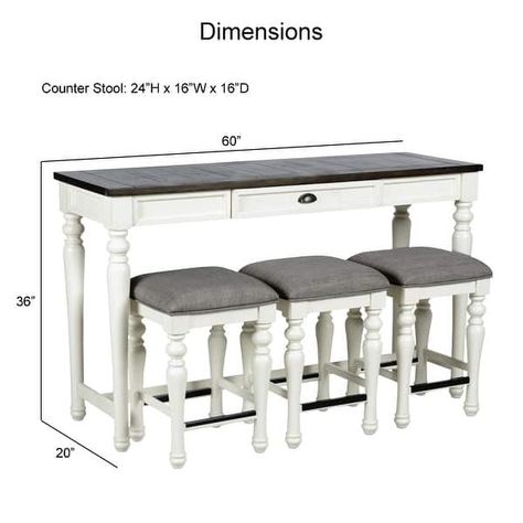 Jillian Multi-purpose 4-Piece Sofa Bar Set by Greyson Living - Bed Bath & Beyond - 31290657 Sofa Bar, Console Table Modern, Console Table Styling, Console Table Decorating, Console Table With Drawers, Narrow Console Table, Table For Small Space, Kitchen Dimensions, Bar Seating