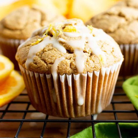 Healthy Gluten Free Orange Cardamom Muffins Recipe (Vegan, GF, Dairy-Free) - Beaming Baker Cardamom Muffins, Vegan Gluten Free Muffins, Vegetarian Muffins, Bday Treats, Beaming Baker, Lemon Poppy Seed Muffins Recipe, Healthy Holiday Desserts, Candy Cupcakes, Orange Cardamom