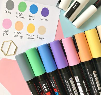 Pastel Posca Paint Pens | Art Supplies First Impressions – slytherink Posca Paint Pens Art, Paint Pens Art, Sakura Koi Watercolor, Posca Paint Markers, Posca Paint Pens, Posca Pens, Koi Watercolor, Posca Art, Pen Art