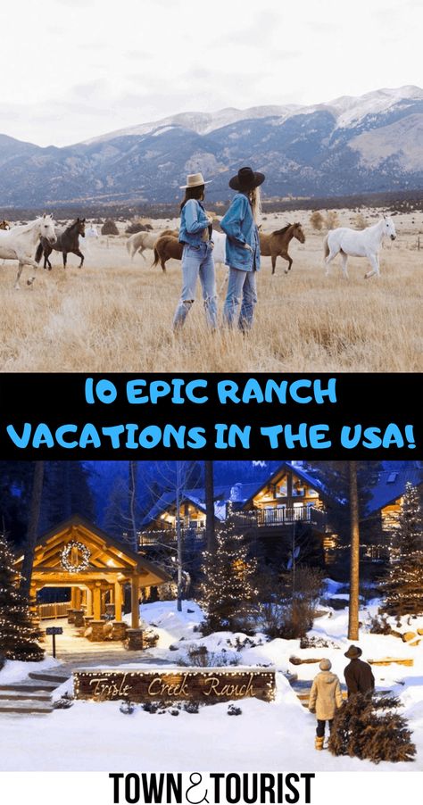 10 Epic Ranch Holidays in the U.S.A Horseback Riding Vacations, Dude Ranch Vacations, Ranch Vacation, Guest Ranch, Adventure Holiday, Dude Ranch, Trail Riding, Barrel Racing, On The Road Again