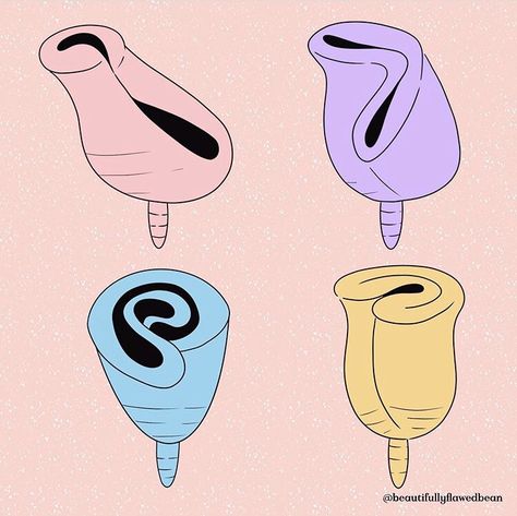 Menstrual Illustration, Menstrual Cup Illustration, Menstruation Art, Birth Art, Menstrual Cups, Cup Logo, Green Moon, Ecological Footprint, Human Body Anatomy