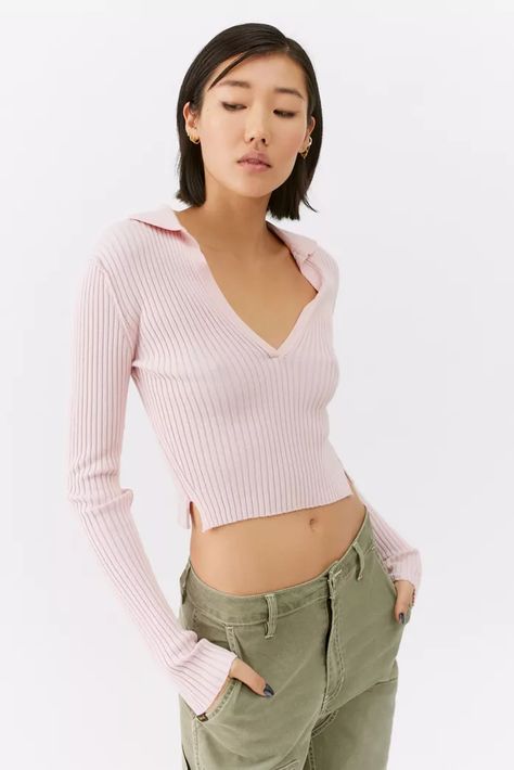 Balletcore Trend | Urban Outfitters | Urban Outfitters Ballet Attire, Cropped Cable Knit Sweater, Velvet Bustier, Collared Sweater, Pink Fits, Roll Neck Sweater, Sheer Tights, Oversized Denim Jacket, Wool Turtleneck