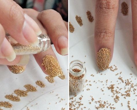 Nail Art Tutorial: The Caviar Manicure Nail Beads, Caviar Nails, Nail Art Tutorial, Art Tutorial, Nail Trends, Manicure, Nail Art, How To Apply, Not Found