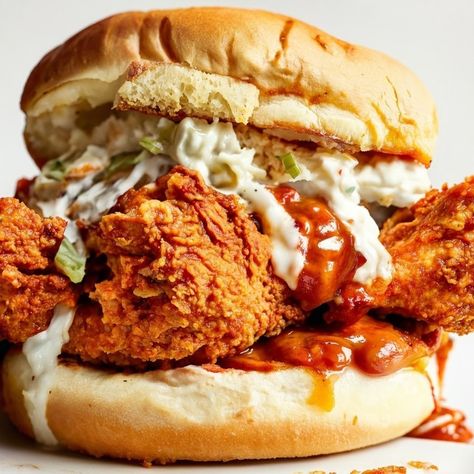 Nashville Sandwich, Nashville Hot Chicken Sandwich Recipe, Nashville Hot Chicken Sandwich, Nashville Chicken, Chicken Sandwich Recipe, Hot Chicken Sandwiches, Nashville Hot Chicken, Recipes Lunch, Creamy Coleslaw