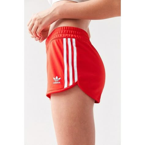 Red Adidas Tracksuit, Adidas Shorts Women, Stripe Shorts, Adidas Tracksuit, Dolphin Shorts, Adidas Outfit, Adidas Shorts, Athleisure Outfits, Red Adidas