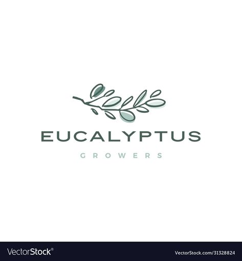 Eucalyptus Logo Design, Eucalyptus Logo, Spa Branding, Yoga Branding, Vector Icons Illustration, Branding Ideas, Logo Icon, Logo Ideas, Logo Icons