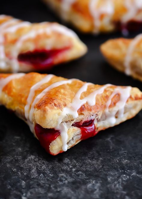 Cherry Turnovers Cherry Turnovers, Puff Pastry Filling, Turnover Recipes, Cherry Filling, Pillsbury Recipes, Puff Pastry Dough, Easy Eat, Breakfast Pastries, Indulgent Desserts