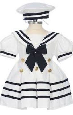 Baby Sailor Outfit, Girls Sailor Dress, Trendy Baby Girl Clothes, Sailor Outfit, Beret Style, White Dress Outfit, Cap Outfit, Nautical Dress, Sailor Dress