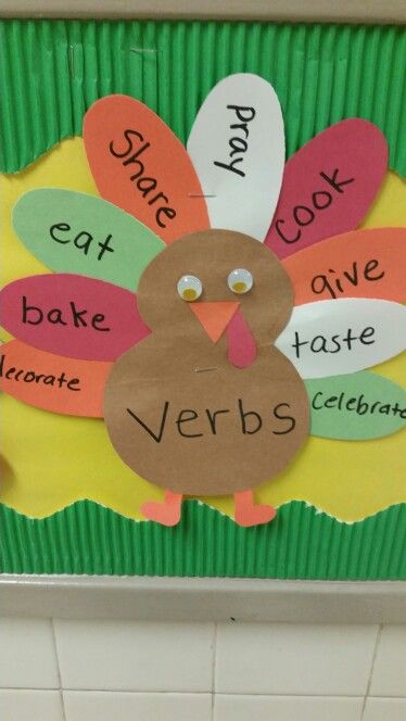 Verbs turkey Verb Project Ideas, Hindi Grammar Project Ideas, Verb Activities For Kindergarten, Verbs Activity For Grade 2, Teaching Aids For English Grammar, Verbs Activities For Kids, Verb Activities, Verb Activity, Verb Craftivity First Grade