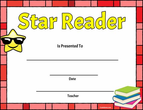 Teacher Certificates, Encouraging Notes For Students, School Award Certificates, Reading Certificates, Certificate Ideas, Student Id Card, Preschool Charts, Teacher Classroom Supplies, Student Certificates