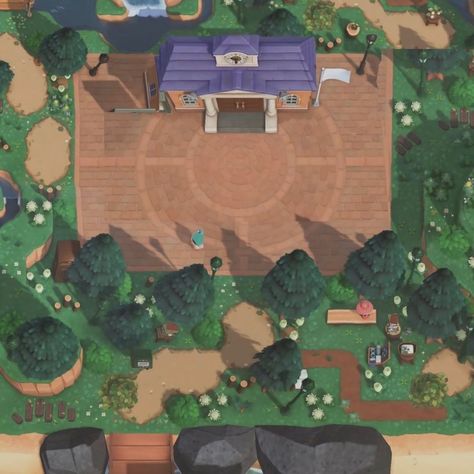 Animal Crossing Designs on Instagram: “What a cool aerial view of this entrance! And some great nature inspiration if your RS is super close to your airport. The player took over…” Animal Crossing Airport Entrance, Animal Crossing Island Layouts, Airport Entrance, Acnh Maps, Acnh Entrance, Cottagecore Acnh, Cottagecore Animal Crossing, Island Design Ideas, Map Layout