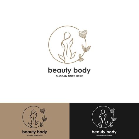 Body Care Logo Design, Woman Icon Logo, Beauty Icon Design, Waxing Logo Design, Body Care Logo, Skin Care Logo Design Ideas, Spa Logo Design Ideas, Female Logo Design, Spa Logo Ideas