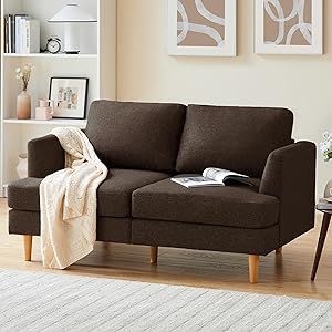 Modern Love Seat, Small Couches, Small Couch In Bedroom, Mid Century Modern Couch, Office Brown, Couches For Living Room, Small Loveseat, Couches For Small Spaces, Living Room Furniture Styles