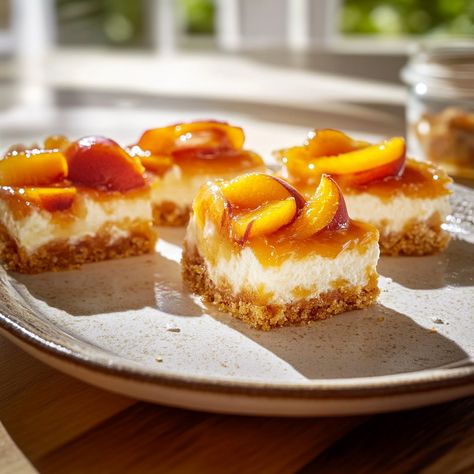 Delicious mini peach cobbler cheesecakes with creamy filling and sweet peach topping. Perfect for any occasion, easy to make. Peach Topping, Mini Peach Cobbler, Peach Cheesecake, Summer Barbecue, Sweet Peach, Peach Cobbler, Cobbler, Special Event, Cheesecake