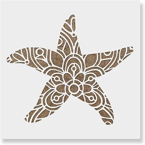 Amazon.com: Starfish Stencil - Reusable Stencils for Painting - Create DIY Starfish Crafts and Projects Large Stencils Templates, Beach Stencils, Arrow Stencil, Starfish Craft, Nautical Stencils, Fish Stencil, Laser Cut Stencils, Stencils For Painting, Large Stencils