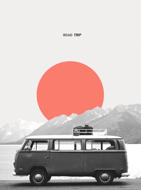 Road Trip Graphic Design, Journey Graphic Design, Road Trip Illustration, Road Trip Poster, Road Trip Movie, Road Trip Art, Road Trip Music, Flyer Inspiration, Life Quotes Wallpaper