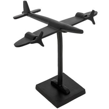 Dimensions: 8" H x 9.25" W x 9" D Material: Metal Color: Black Quantity: 1 Add intriguing height to your bookshelf display with this Airplane Metal Decor! This table decor is shaped like an airplane attached to a squared base. Its minimalistic style makes it irresistible to look at. Pair this piece with a potted plant for a charming look! Aviation Centerpieces, Airplane Room, Bookshelf Display, Airplane Propeller, Airplane Decor, Industrial Style Decor, Minimalistic Style, Room Redo, Travel Decor