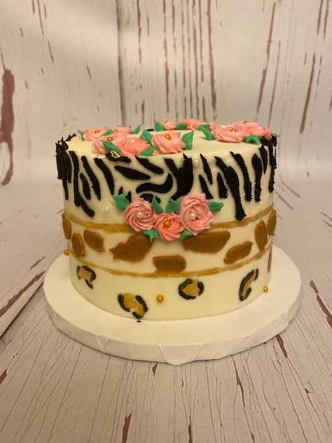 Wild Two Birthday Cake, Leopard Smash Cake, Wild One Smash Cake Girl, Wild One Birthday Smash Cake, Two Wild Birthday Cake, Wild One Smash Cake, Painted Leopard Print, Second Birthday Cakes, Animal Print Cake