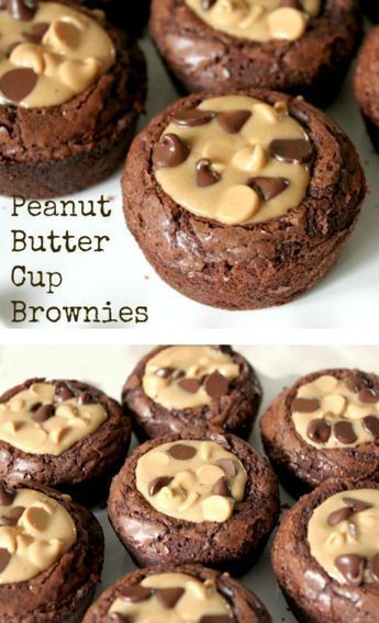 Peanut Butter Cup Brownies Brownie Vegan, Peanut Butter Cup Brownies, Cookie Dough Cake, Resepi Biskut, Brownie Cups, Peanut Butter Desserts, Peanut Butter Brownies, Oreo Dessert, Peanut Butter Cup