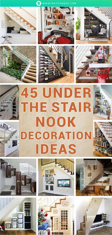 Don’t let your under the stair space empty. The blank spot will make your home looks awkward. Then, utilizing it will make your home more functional and help you to save your space for sure. In that case, it is really recommended for you to make use of your stair nook. #nookdecoration #underthestairnook #homedecoration Decorating Wall Under Stairs, Under Stair Case Decor Ideas, Under Stairway Decorating, Stair Case Under Space Ideas, Understair Nook Ideas, How To Utilize Space Under Staircase, Under Stair Shelving Ideas, Under Stairs Decoration Ideas Modern, Bookcase Under The Stairs