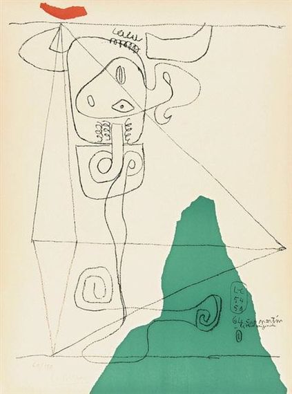 View Taureau I (1964) By Le Corbusier; Lithograph printed in colors on Arches paper; 72 x 54 cm; Signed; Edition. Access more artwork lots and estimated & realized auction prices on MutualArt. Le Corbusier Drawings, Le Corbusier Painting, Le Corbusier Art, Le Corbusier Architecture, Landscape Architecture Design, Lithograph Print, Lithography, Fine Arts Posters, Art Plastique