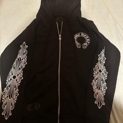 DM me before purchasing CHROME HEARTS SWEATER (Zip... - Depop Chrome Hearts Zip Up, Chrome Hearts Jacket, Heart Sweater, Chrome Hearts, Dm Me, No More, To Sell, Zip Ups, Things To Sell