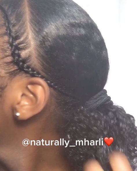 2 Braids In The Front Natural Hair, Low Bun Hairstyles With Braids, Bun With 2 Braids, 2 Braids Into A Bun, Braids Into A Low Bun, Primadonna Marina, Braids In The Front Natural Hair, Plaited Bun, 2 Braids