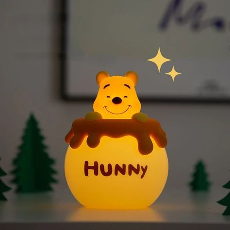 Winnie the Pooh Cartoon Creative Silicone Night Light Cute Night Sleep Bedside Lamp Bedroom Decoration for Boys and Girls - AliExpress Winnie The Pooh Bedroom Ideas, Upstairs Room Ideas, Winnie The Pooh Bedroom, Pooh Bedroom, Ducks And Frogs, Pooh Bear Nursery, Pooh Decor, Winnie The Pooh Stuff, Girls Bed Canopy