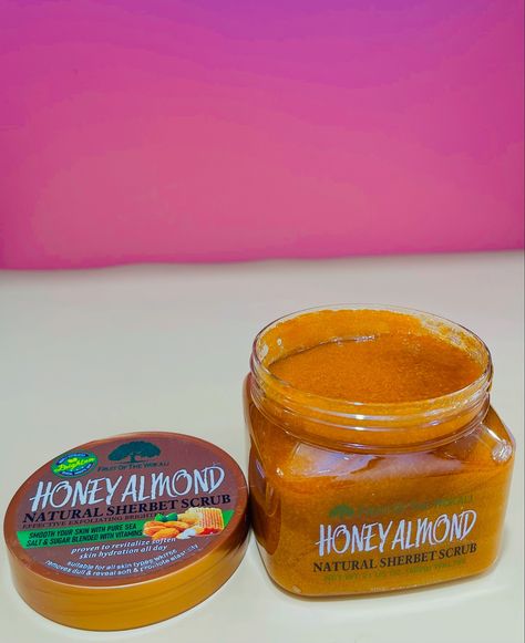 Fruit of wokali scrub . Honey almond . . 6500 Body Skincare Products, Honey Almonds, Port Harcourt, Body Skin Care, Skincare Products, Face And Body, Scrubs, Vitamins, Almond