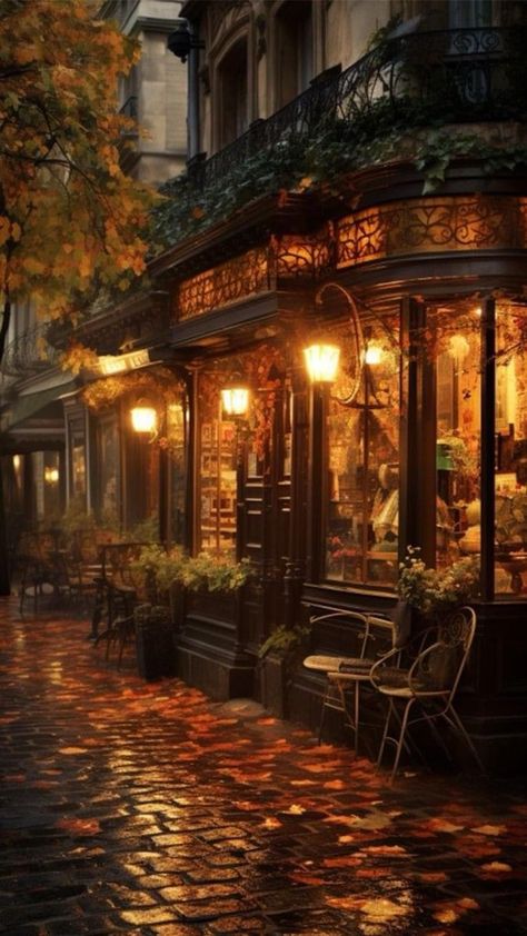 Home Corner, Golden Autumn, Cozy Home Decor, Autumn Magic, Autumn Scenes, Beautiful Streets, Fantasy Places, Paris Paris, Autumn Scenery