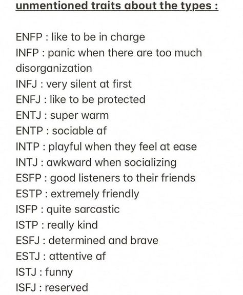 904 Likes, 9 Comments - MBTI LOVE ❤️ (@mbti.love) on Instagram: “Happy new year 🎉🎉 #infj #enfp #infp #intj #intp #enfj #entj #entp #istp #estp #isfp #esfp #isfj…” Entp Istp, Estj Mbti, Pop Psychology, Istp Estp, Entj Mbti, Enfp Infp, Personalidad Enfp, Infj Things, Entj Entp