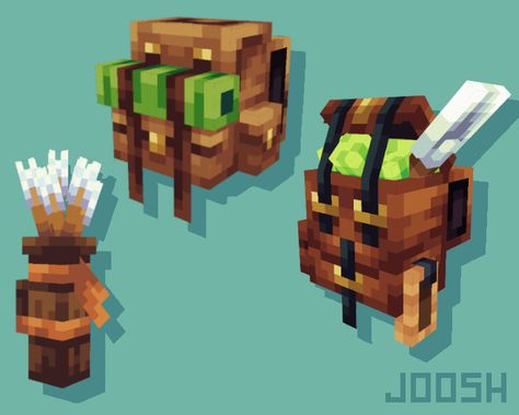 Minecraft Backpack Mod, Blockbench Minecraft Models, Minecraft Concept Art, Cute Minecraft Mods, Blockbench Minecraft, Minecraft Mobs Mod, Blockbench Models, Minecraft Models, Minecraft Backpack