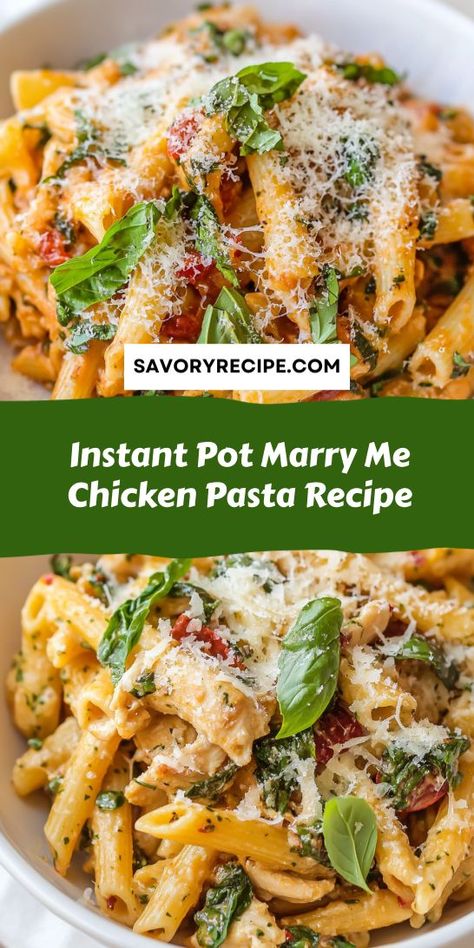 Instant Pot Marry Me Chicken Pasta is a game-changer for dinner! This hearty recipe blends succulent chicken, flavorful spices, and creamy pasta for an unforgettable meal. Perfect for any occasion, it’s a standout among Instapot Recipes. Treat yourself and your loved ones to this delightful, easy-to-make dish! Instant Pot Marry Me Chicken, Instapot Dinner Recipes, Dinner Ideas Steak, Chicken Breast Instant Pot Recipes, Dinner Ideas Weeknight, Cheap And Easy Dinner Ideas, Soul Food Sunday, Lazy Dinner Ideas, Chicken Instapot