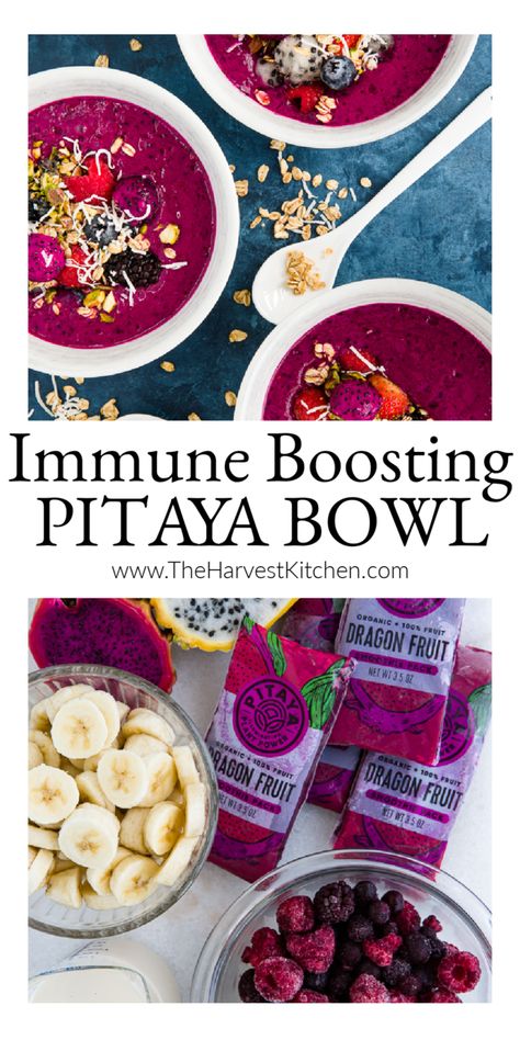 pitaya bowl Dragon Fruit Bowl Recipes, Smoothie Bowl With Dragon Fruit, Dragon Fruit Yogurt Bowl, Pitaya Bowl Recipe, Dragon Fruit Acai Bowl, Dragon Fruit Bowl, Dragon Fruit Smoothie Bowl, Pitaya Smoothie Bowl, Fruit Smoothie Bowl